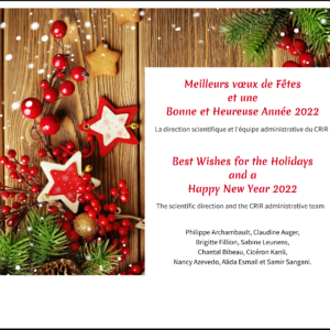 Best Wishes for the Holidays and a Happy New Year 2022!