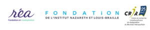 Logos du CRIR et des fondations RÉA et INLB